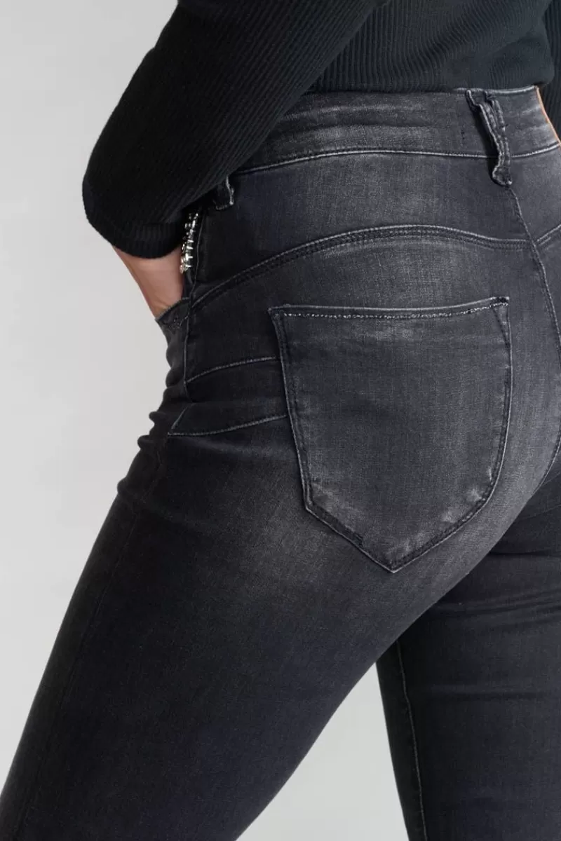 Le Temps des Cerises Coupe Slim-Acya Pulp Slim Taille Haute 7/8Eme Jeans Noir N°1 Black / Black