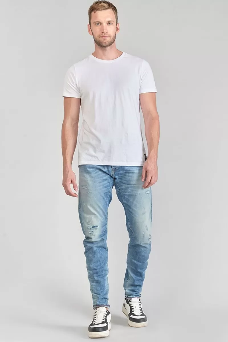 alost__tapered_arque_jeans_destroy_bleu_n_6.webp Le Temps des Cerises Coupe Tapered-Alost 900/03 Tapered Arque Jeans Destroy Bleu N°4 Blue
