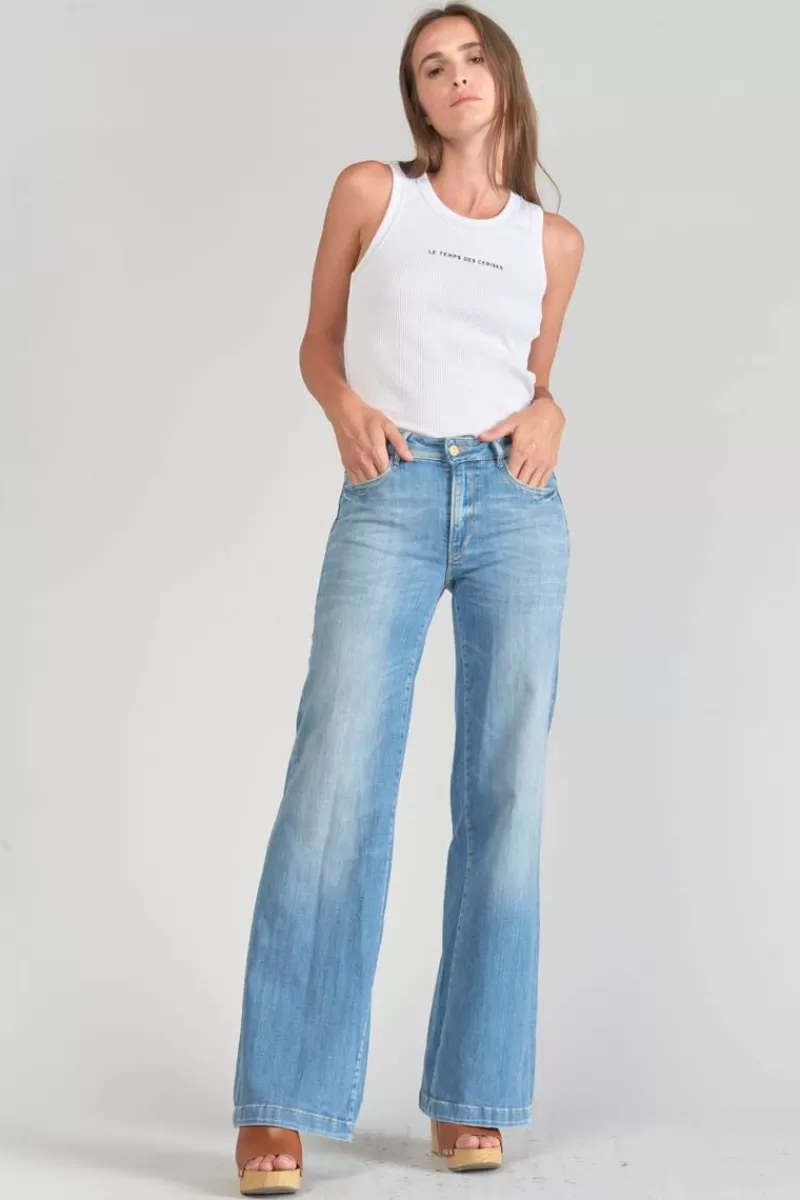 Le Temps des Cerises Taille Haute-Axis Pulp Flare Taille Haute Jeans Bleu N°4 Blue
