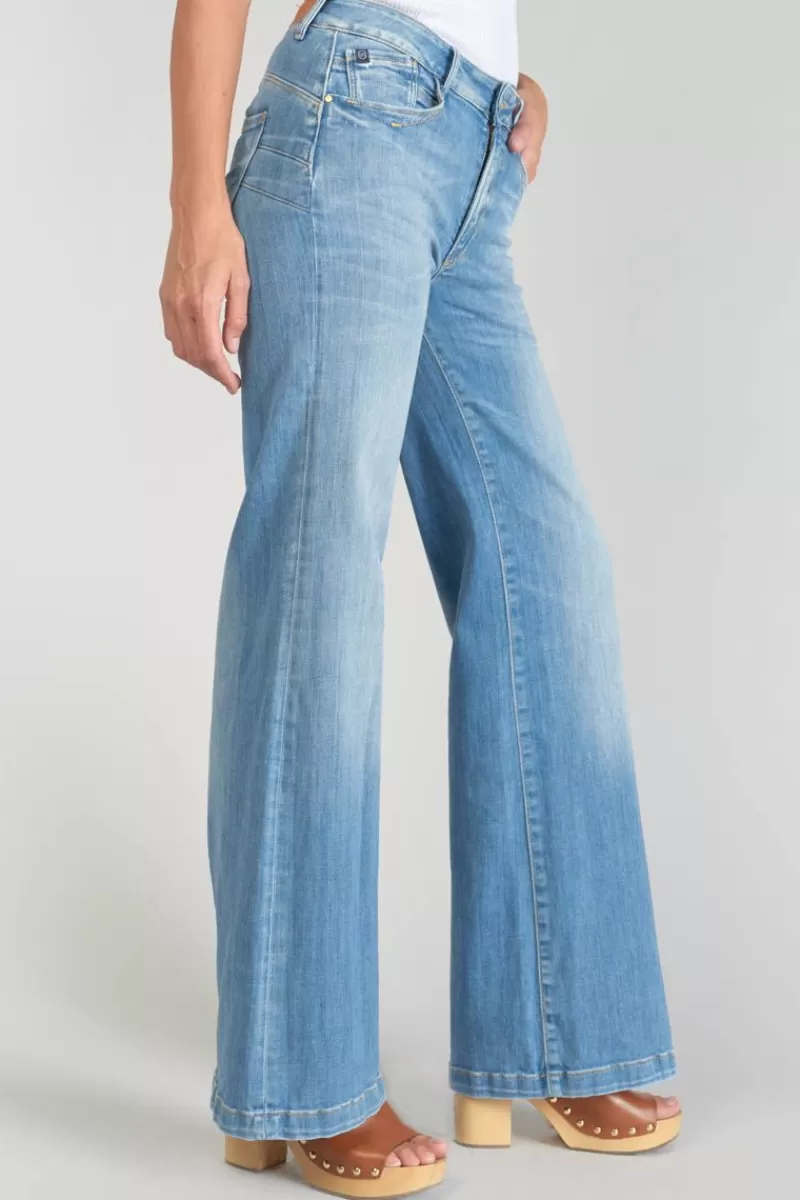 Le Temps des Cerises Taille Haute-Axis Pulp Flare Taille Haute Jeans Bleu N°4 Blue