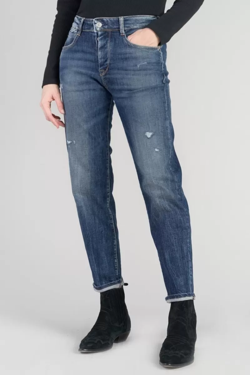 bambino__mom_taille_haute_eme_jeans_destroy_bleu_n_3.webp Le Temps des Cerises Coupe Mom-Bambino 400/17 Mom Taille Haute 7/8Eme Jeans Destroy Bleu N°2 Blue