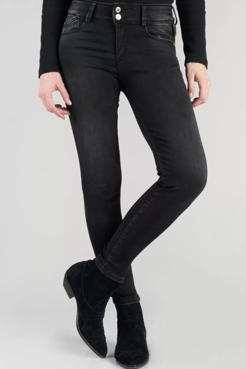 Le Temps des Cerises Coupe Slim-Bari Ultra Pulp Slim Taille Haute 7/8Eme Jeans Noir N°1 Black