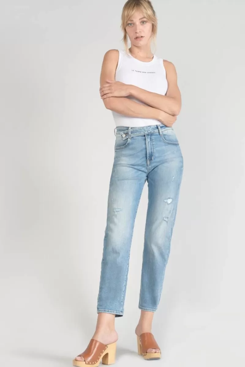 basic__mom_taille_haute_eme_jeans_destroy_bleu_n_3-1.webp Le Temps des Cerises Coupe Regular-Basic 400/17 Mom Taille Haute 7/8Eme Jeans Destroy Bleu N°4 Blue