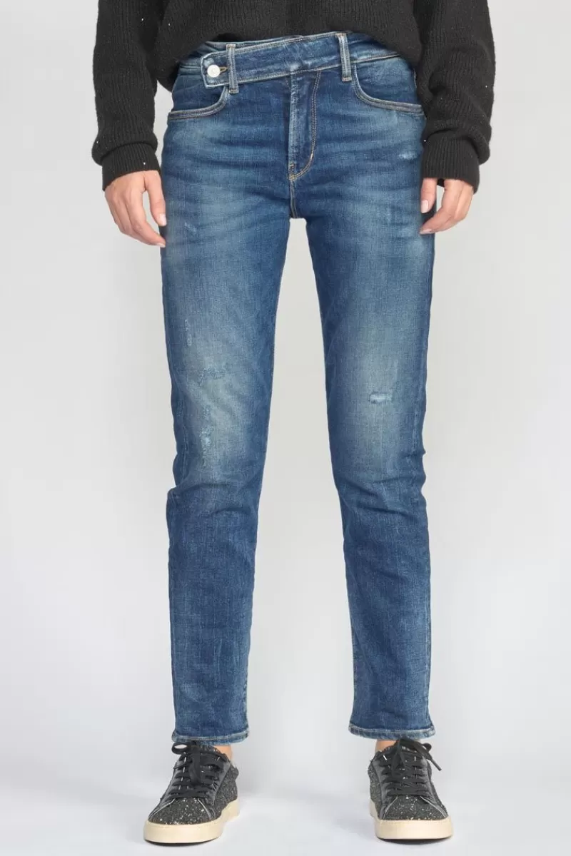 basic__mom_taille_haute_eme_jeans_destroy_bleu_n_3.webp Le Temps des Cerises Coupe Regular-Basic 400/17 Mom Taille Haute 7/8Eme Jeans Destroy Bleu N°2 Blue