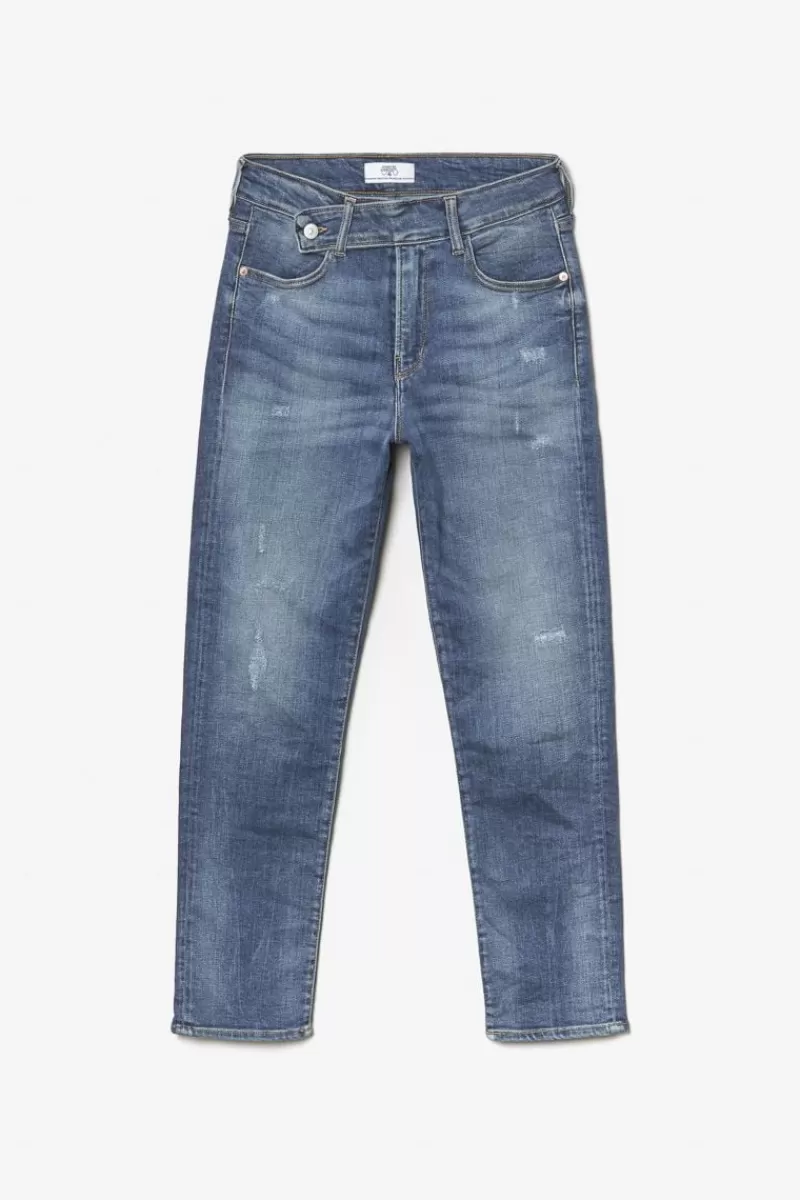 basic__mom_taille_haute_eme_jeans_destroy_bleu_n_8.webp Le Temps des Cerises Coupe Regular-Basic 400/17 Mom Taille Haute 7/8Eme Jeans Destroy Bleu N°2 Blue