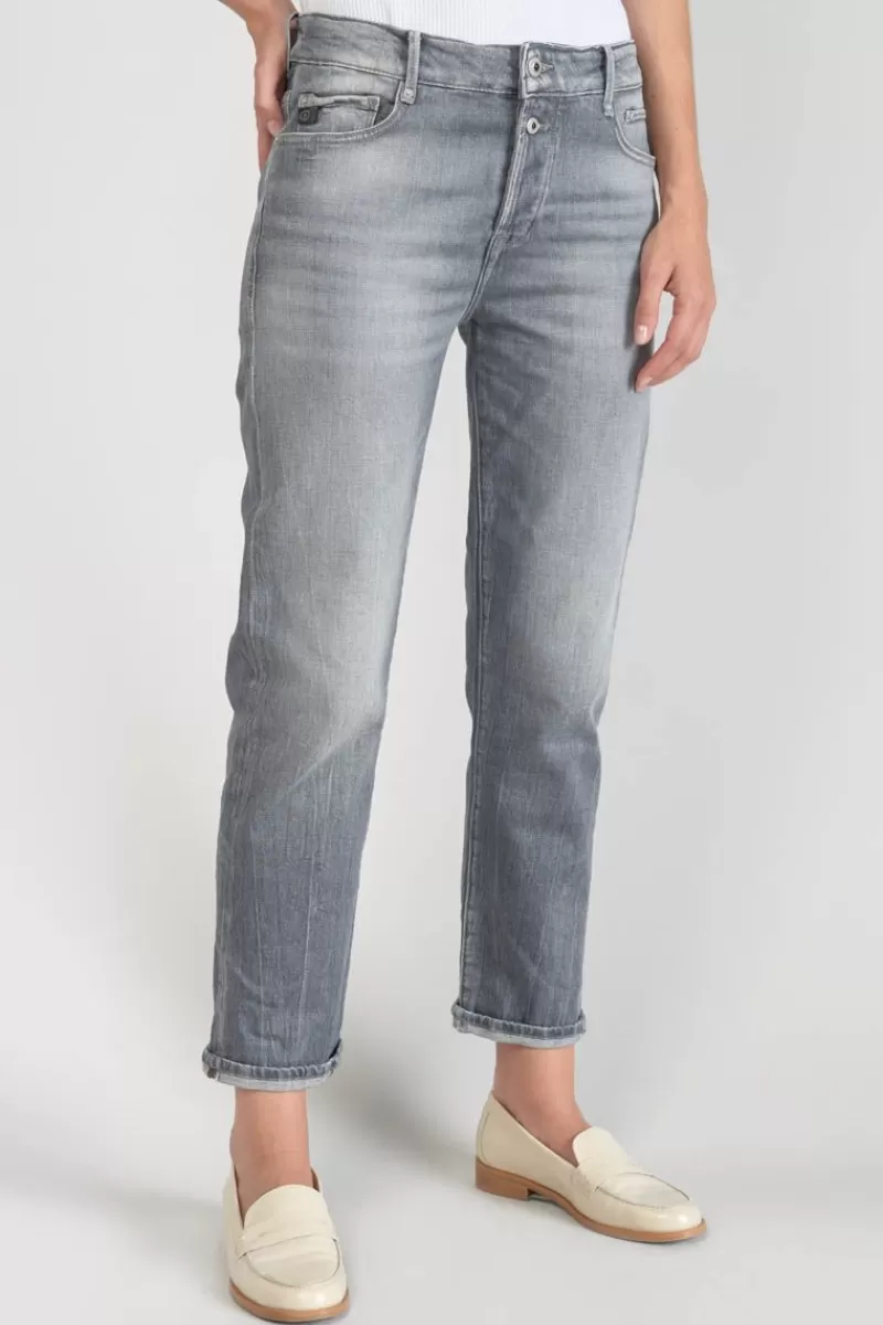 Le Temps des Cerises Coupe Regular-Basic 400/18 Mom Taille Haute 7/8Eme Jeans Gris N°3 Grey