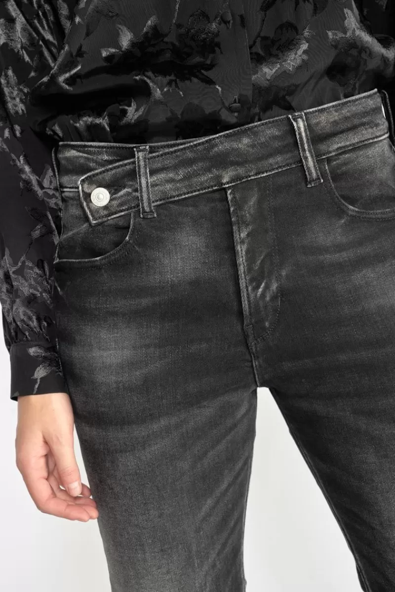 Le Temps des Cerises Coupe Regular-Basic 400/17 Mom Taille Haute 7/8Eme Jeans Noir N°1 Black / Black