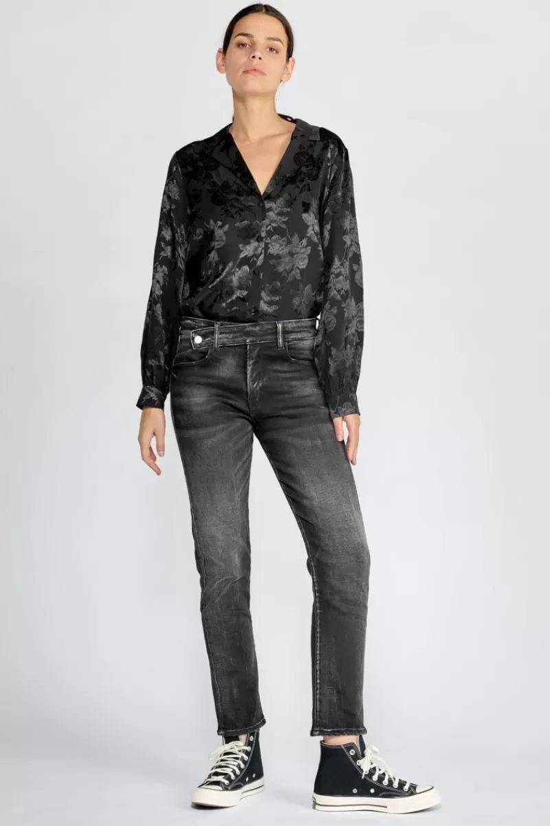 basic__mom_taille_haute_eme_jeans_noir_n_4.webp Le Temps des Cerises Coupe Regular-Basic 400/17 Mom Taille Haute 7/8Eme Jeans Noir N°1 Black / Black