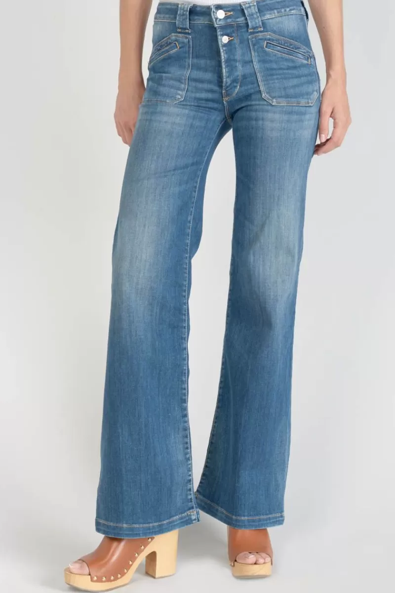 beni_pulp_flare_taille_haute_jeans_bleu_n_3.webp Le Temps des Cerises Taille Haute-Beni Pulp Flare Taille Haute Jeans Bleu N°2 Blue