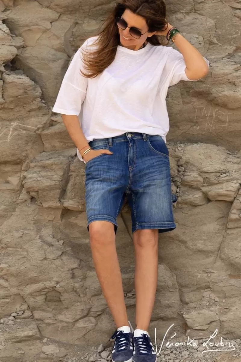 Le Temps des Cerises Jupes & Shorts-Bermuda Charpentier En Jeans Bleu By Veronika Loubry Blue