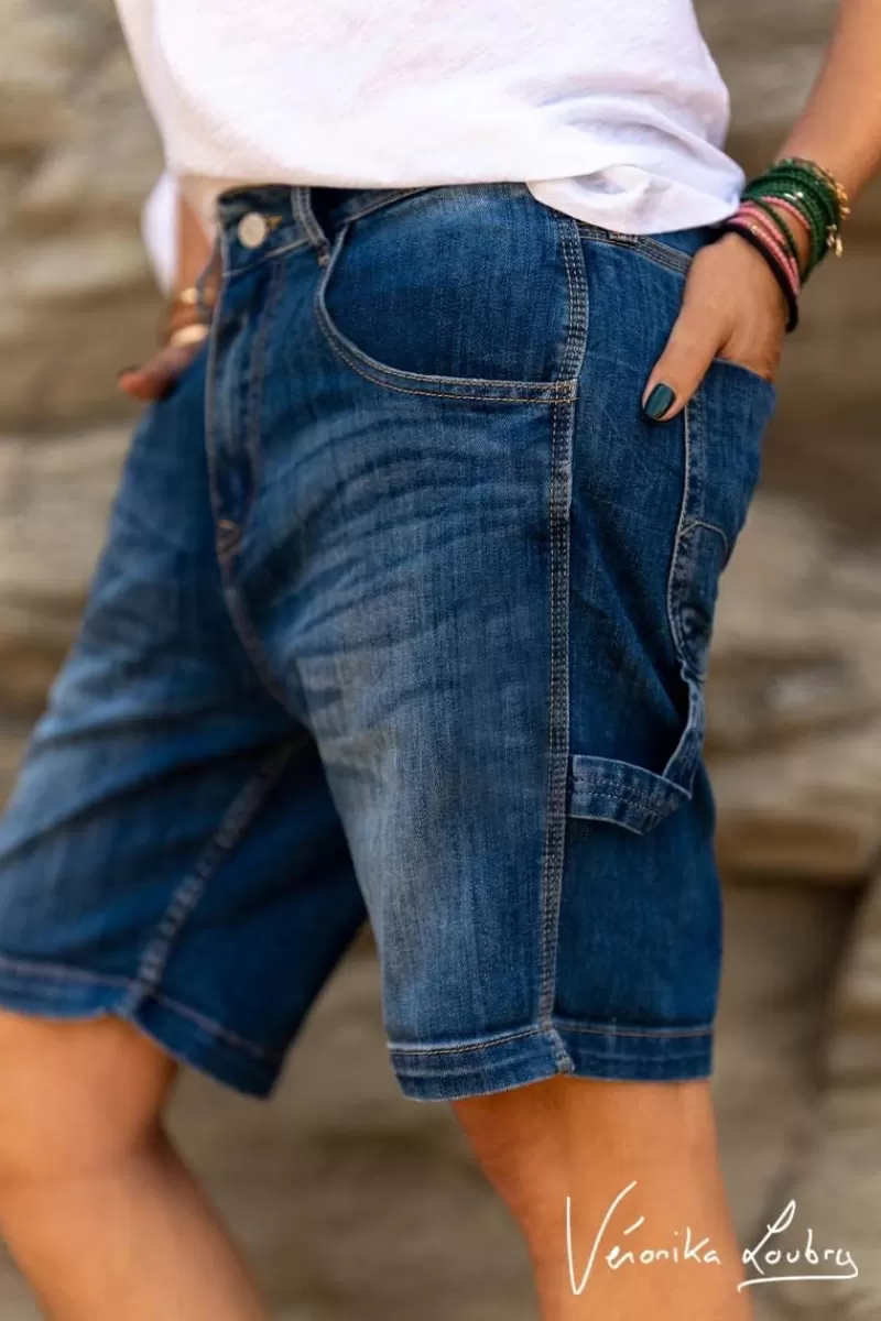 Le Temps des Cerises Jupes & Shorts-Bermuda Charpentier En Jeans Bleu By Veronika Loubry Blue