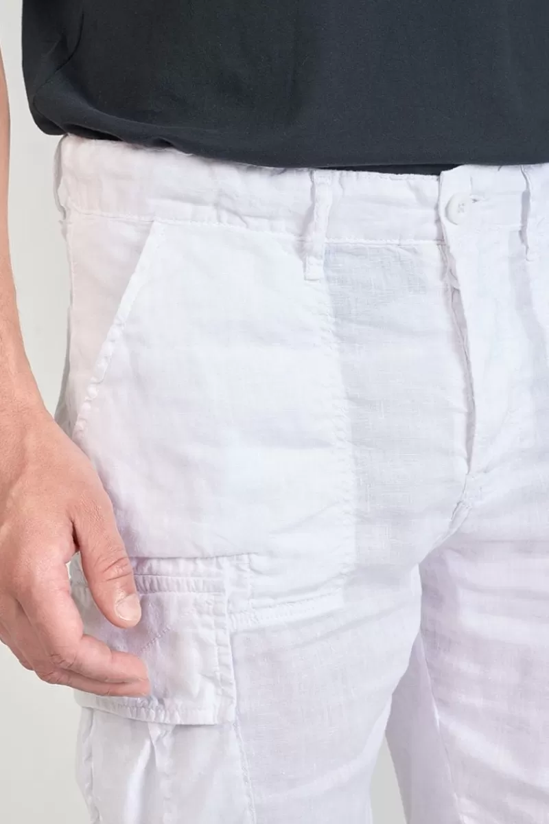 bermuda_en_lin_rocca_blanc_2.webp Le Temps des Cerises Shorts & Bermudas-Bermuda En Lin Rocca Blanc White