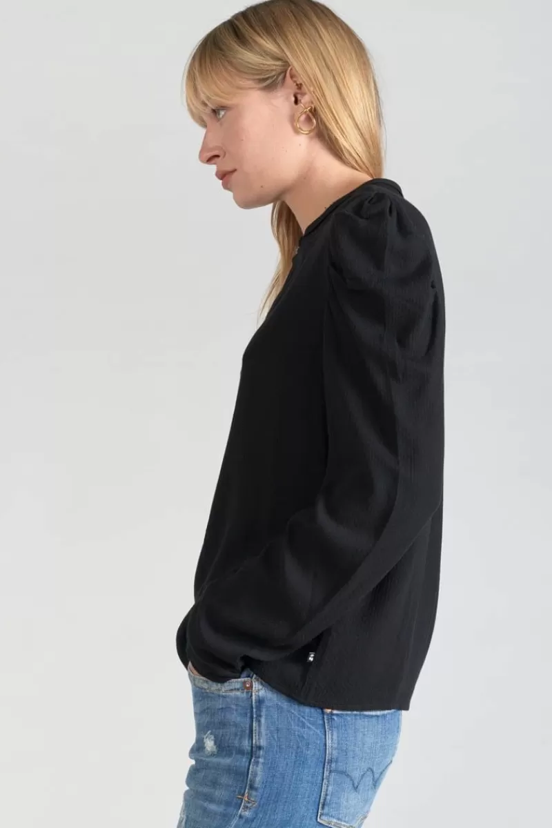 blouse_sterenn_noire_4.webp Le Temps des Cerises Tops-Blouse Sterenn Noire Black