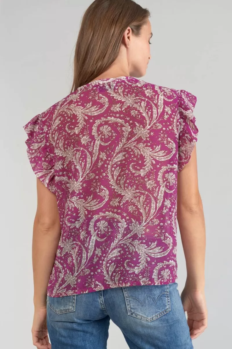 blouse_suri_violine_a_motif_cachemire_2.webp Le Temps des Cerises Tops-Blouse Suri Violine A Motif Cachemire Aster