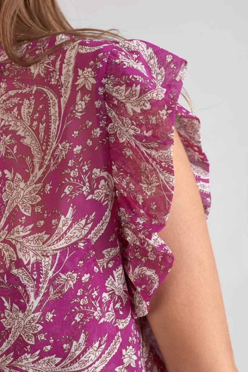 blouse_suri_violine_a_motif_cachemire_4.webp Le Temps des Cerises Tops-Blouse Suri Violine A Motif Cachemire Aster