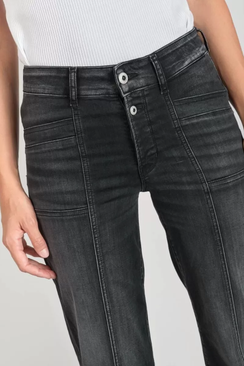 Le Temps des Cerises Taille Haute-Bran Pulp Flare Taille Haute Jeans Noir N°1 Black / Black