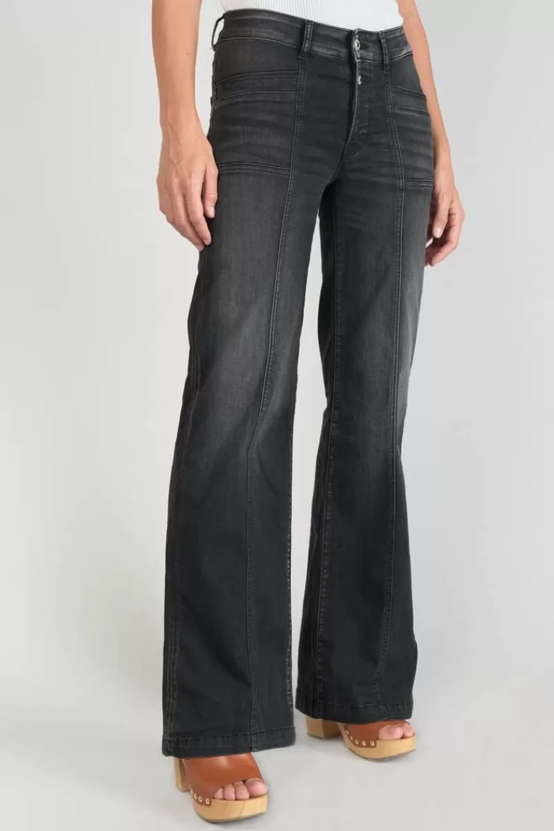 bran_pulp_flare_taille_haute_jeans_noir_n_5.webp Le Temps des Cerises Taille Haute-Bran Pulp Flare Taille Haute Jeans Noir N°1 Black / Black