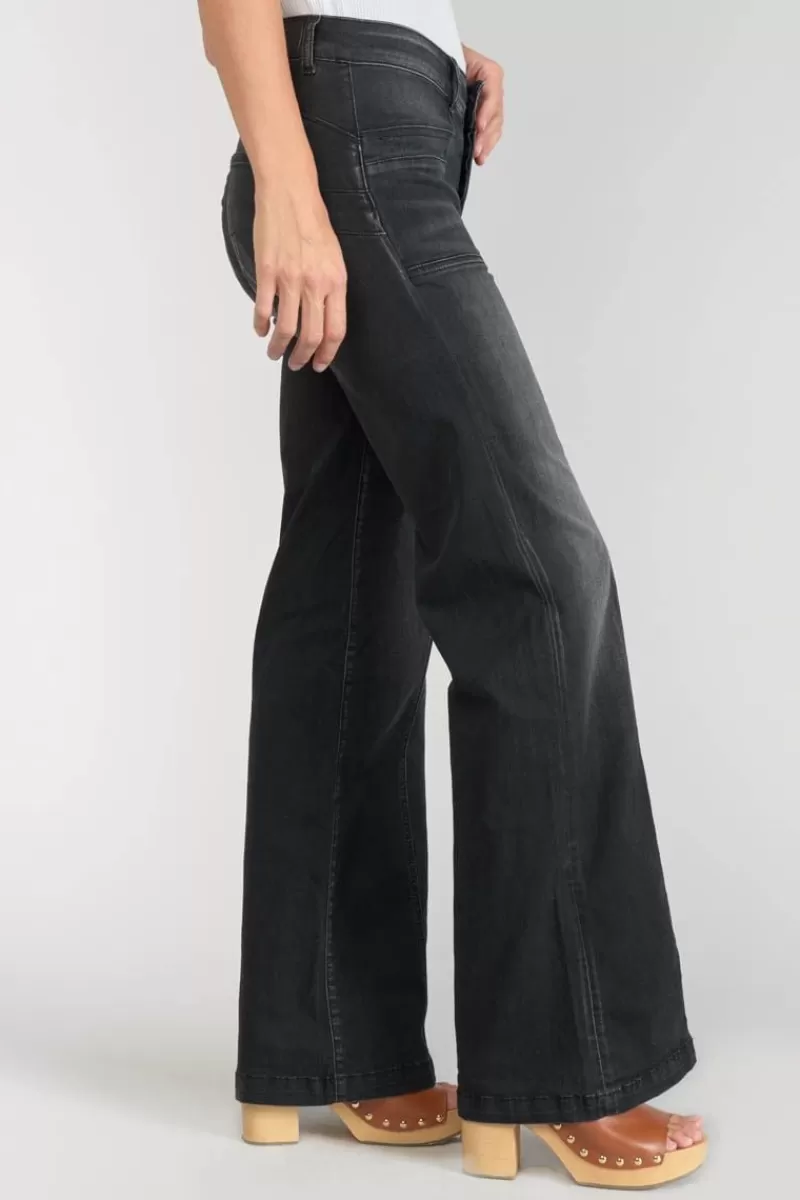 bran_pulp_flare_taille_haute_jeans_noir_n_6.webp Le Temps des Cerises Taille Haute-Bran Pulp Flare Taille Haute Jeans Noir N°1 Black / Black