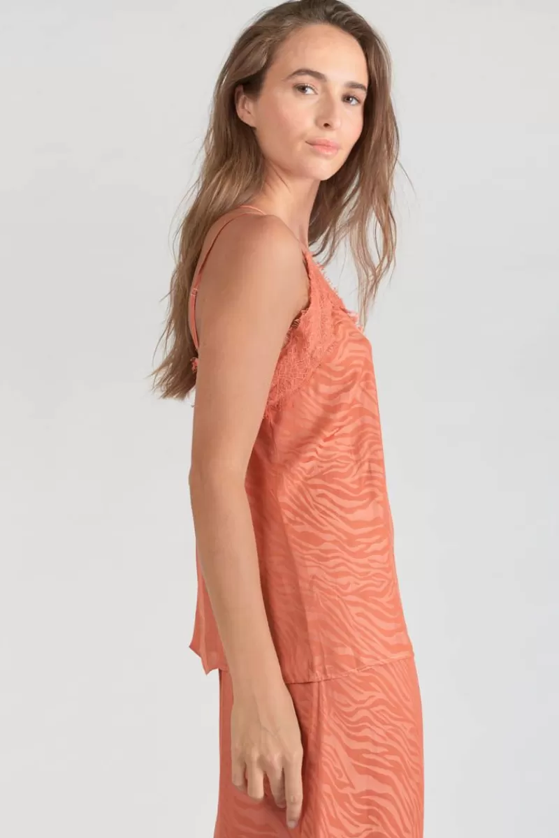 caraco_ayek_en_jacquard_orange_corail_4.webp Le Temps des Cerises Tops-Caraco Ayek En Jacquard Orange Corail Coral Rose