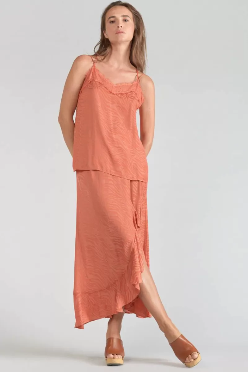 caraco_ayek_en_jacquard_orange_corail_5.webp Le Temps des Cerises Tops-Caraco Ayek En Jacquard Orange Corail Coral Rose