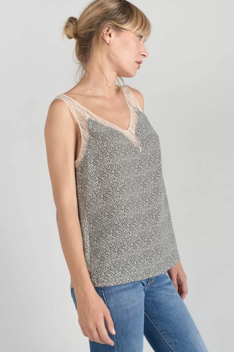 caraco_lucine_a_motif_et_noir_3.webp Le Temps des Cerises Tops-Caraco Lucine A Motif Et Noir Beige