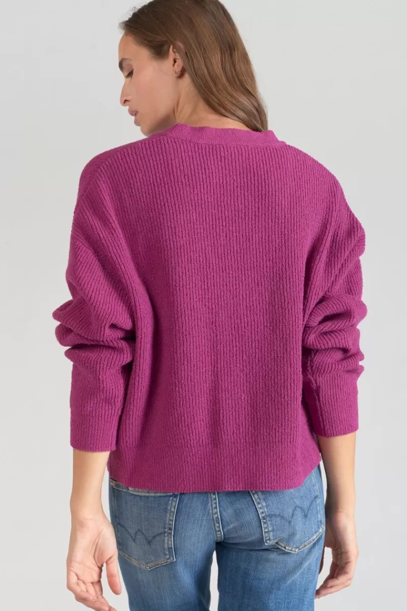 cardigan_enel_violine_4.webp Le Temps des Cerises Pulls & Sweats & Cardigans-Cardigan Enel Violine Aster