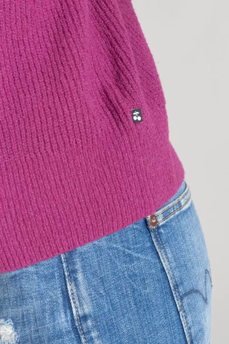 cardigan_enel_violine_5.webp Le Temps des Cerises Pulls & Sweats & Cardigans-Cardigan Enel Violine Aster