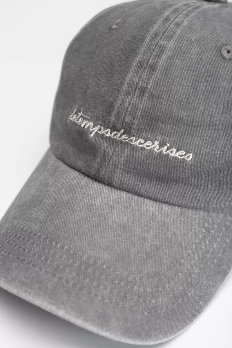casquette_meziane_grise_delavee_2.webp Le Temps des Cerises Chapeaux & Bonnets-Casquette Meziane Grise Delavee Black