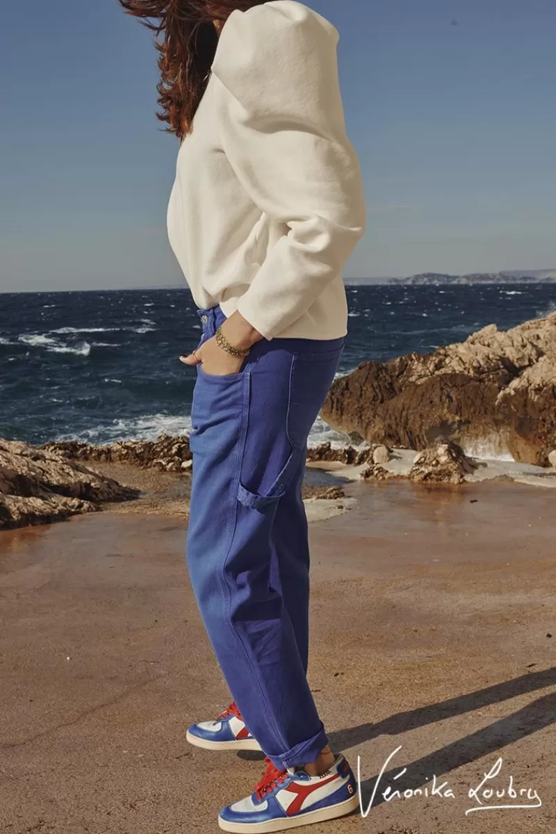 Le Temps des Cerises Coupe Boyfit-Charpentier Boyfit By Veronika Loubry Jeans Bleu Blue