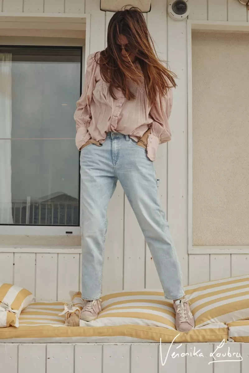 Le Temps des Cerises Coupe Boyfit-Charpentier Boyfit By Veronika Loubry Jeans Bleu N°5 Blue