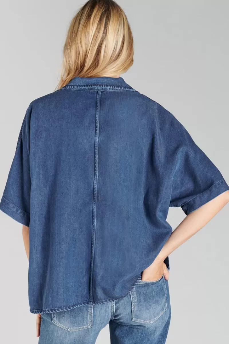 chemise_alama_en_tencel_bleu_4.webp Le Temps des Cerises Chemises-Chemise Alama En Tencel Bleu Stone