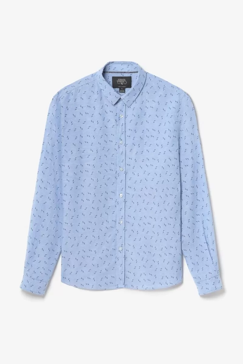 chemise_arpe_en_lin_melange_bleu_ciel_8.webp Le Temps des Cerises Chemises-Chemise Arpe En Lin Melange Bleu Ciel Blue