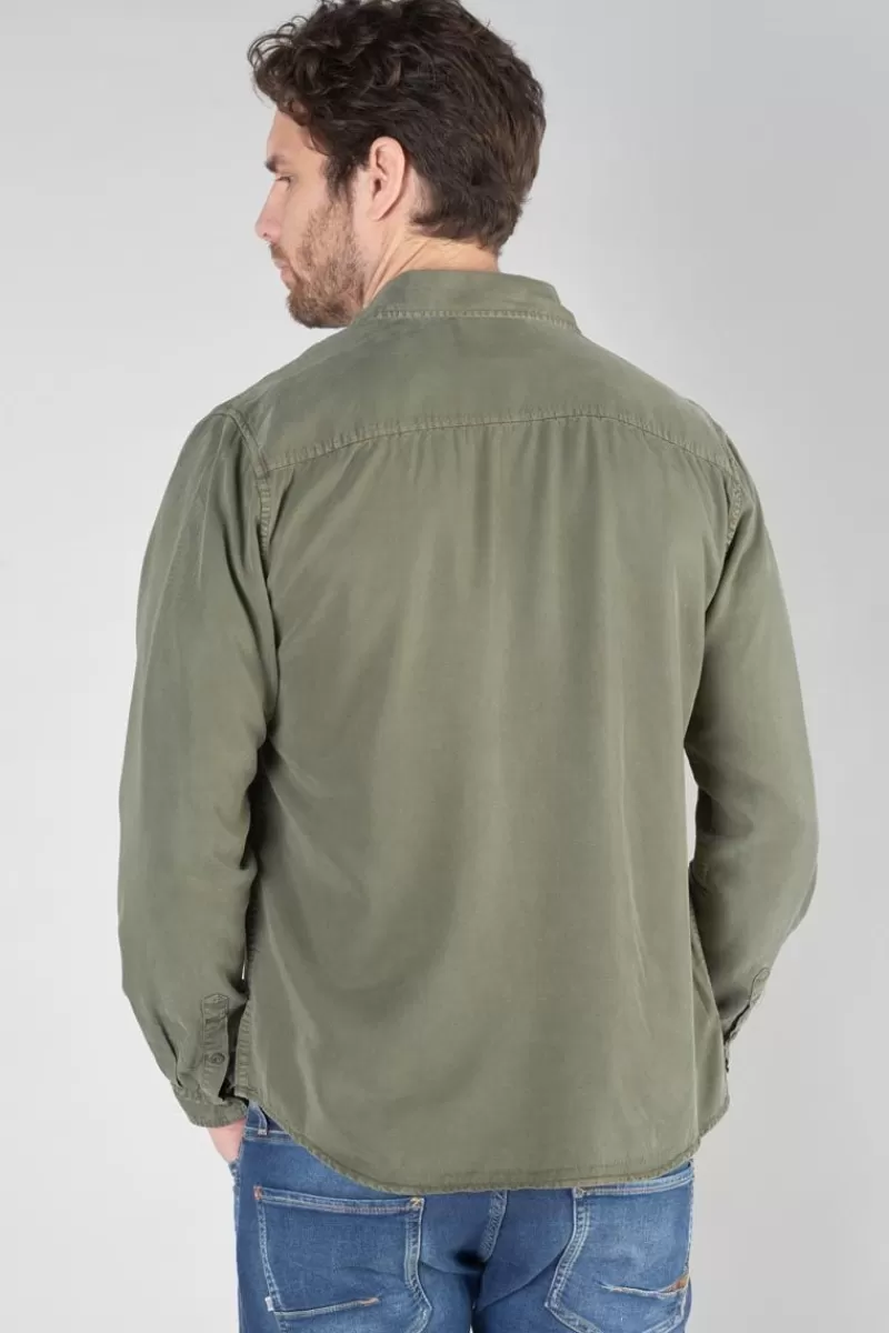 chemise_balt_kaki_2.webp Le Temps des Cerises Chemises-Chemise Balt Kaki Lizard