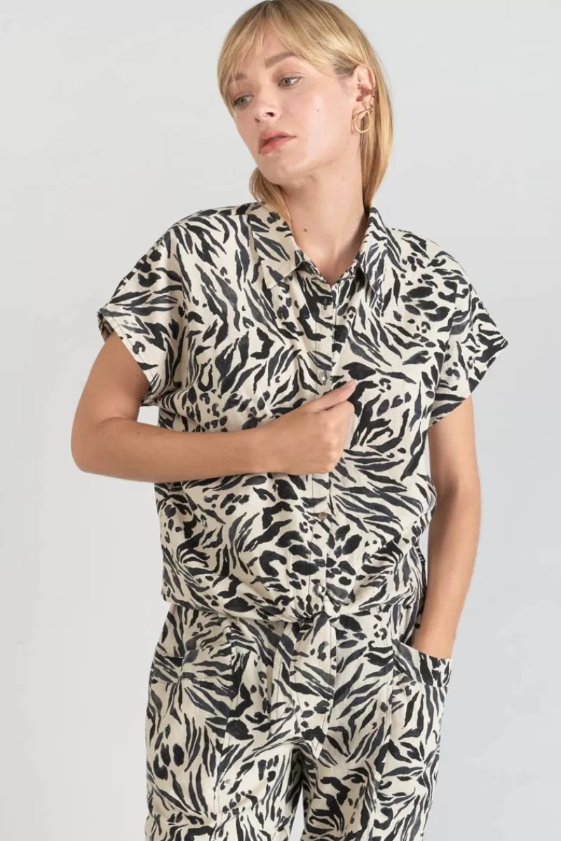 chemise_en_lin_melange_noor_a_motif_animalier_3.webp Le Temps des Cerises Chemises-Chemise En Lin Melange Noor A Motif Animalier Zebra