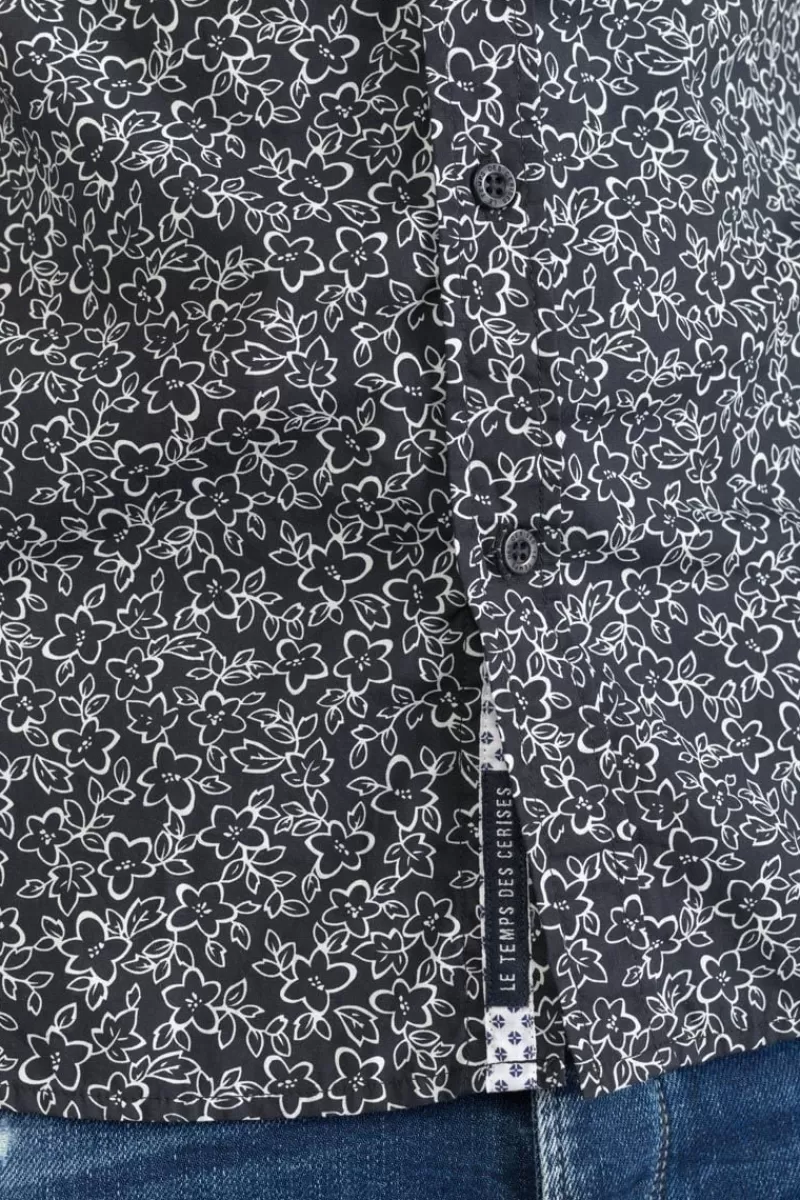 chemise_fibor_a_motif_fleuri_noir_et_blanc_3.webp Le Temps des Cerises Chemises-Chemise Fibor A Motif Fleuri Noir Et Blanc Galaxy
