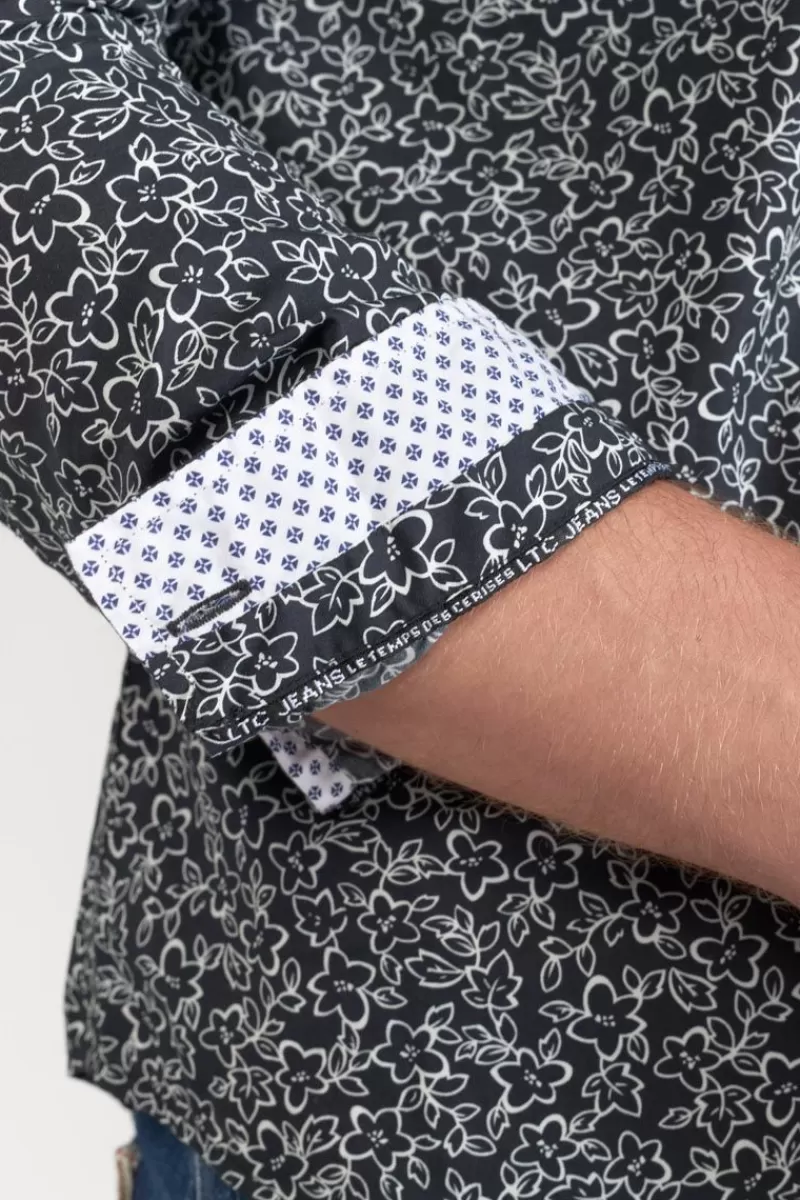 chemise_fibor_a_motif_fleuri_noir_et_blanc_4.webp Le Temps des Cerises Chemises-Chemise Fibor A Motif Fleuri Noir Et Blanc Galaxy