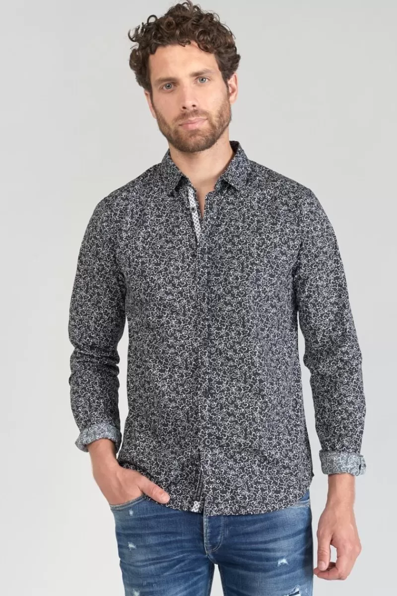 chemise_fibor_a_motif_fleuri_noir_et_blanc_5.webp Le Temps des Cerises Chemises-Chemise Fibor A Motif Fleuri Noir Et Blanc Galaxy
