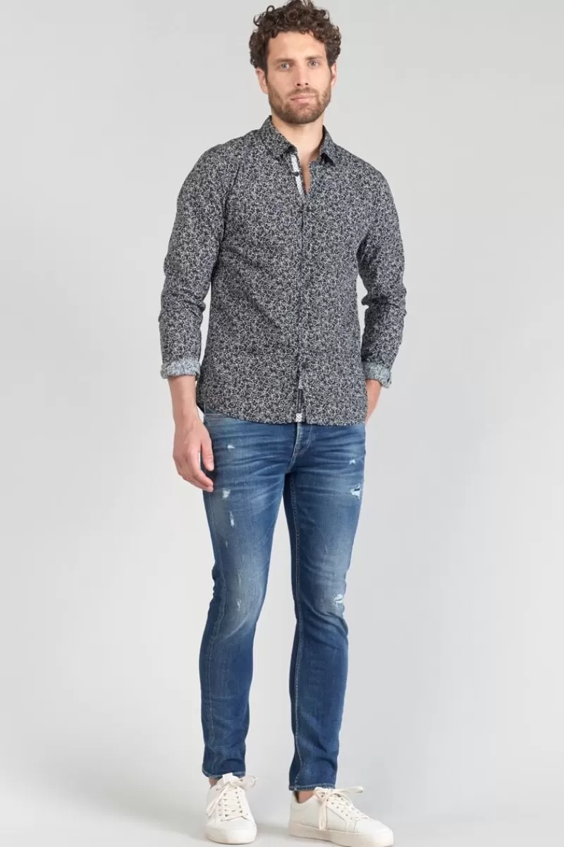 chemise_fibor_a_motif_fleuri_noir_et_blanc_6.webp Le Temps des Cerises Chemises-Chemise Fibor A Motif Fleuri Noir Et Blanc Galaxy
