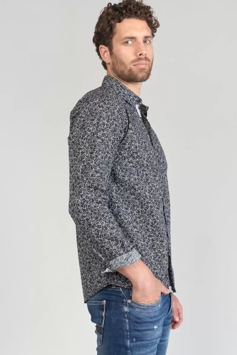 chemise_fibor_a_motif_fleuri_noir_et_blanc_7.webp Le Temps des Cerises Chemises-Chemise Fibor A Motif Fleuri Noir Et Blanc Galaxy