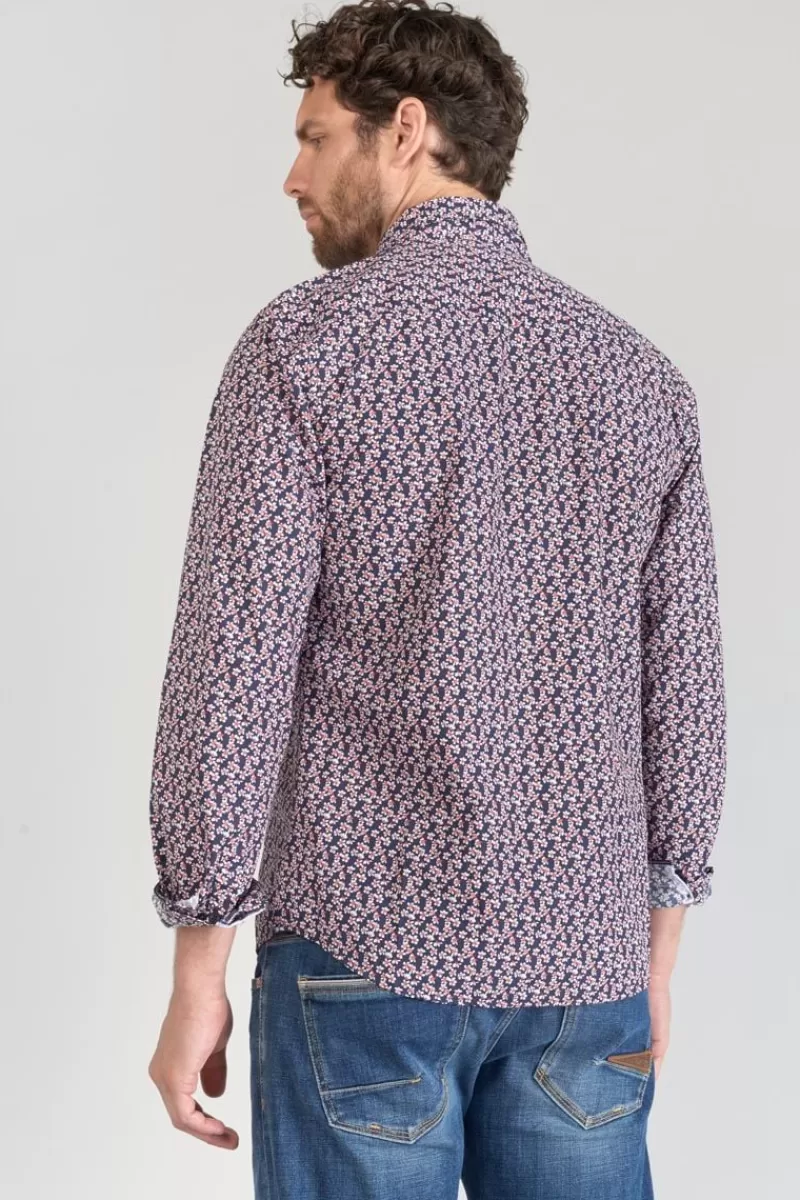 chemise_floy_a_motif_fleuri_rouge_2.webp Le Temps des Cerises Chemises-Chemise Floy A Motif Fleuri Rouge Peacoat