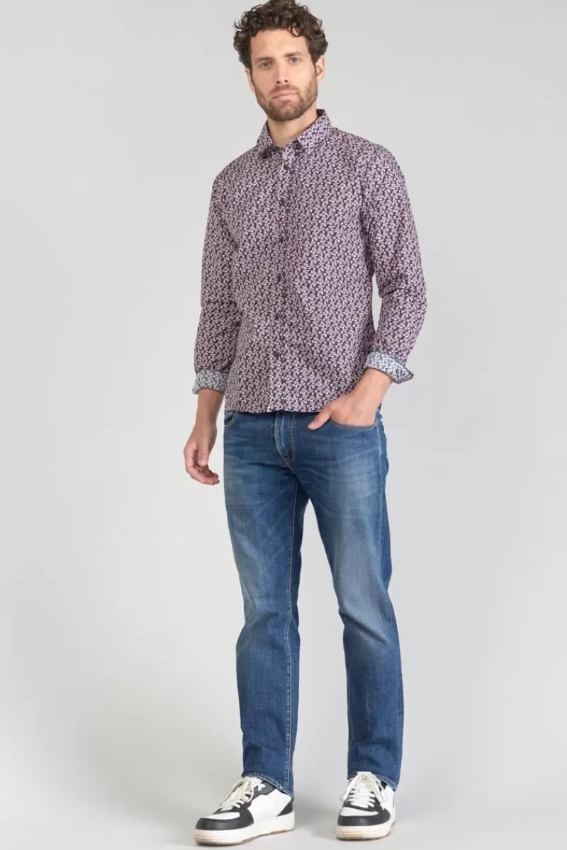 chemise_floy_a_motif_fleuri_rouge_6.webp Le Temps des Cerises Chemises-Chemise Floy A Motif Fleuri Rouge Peacoat