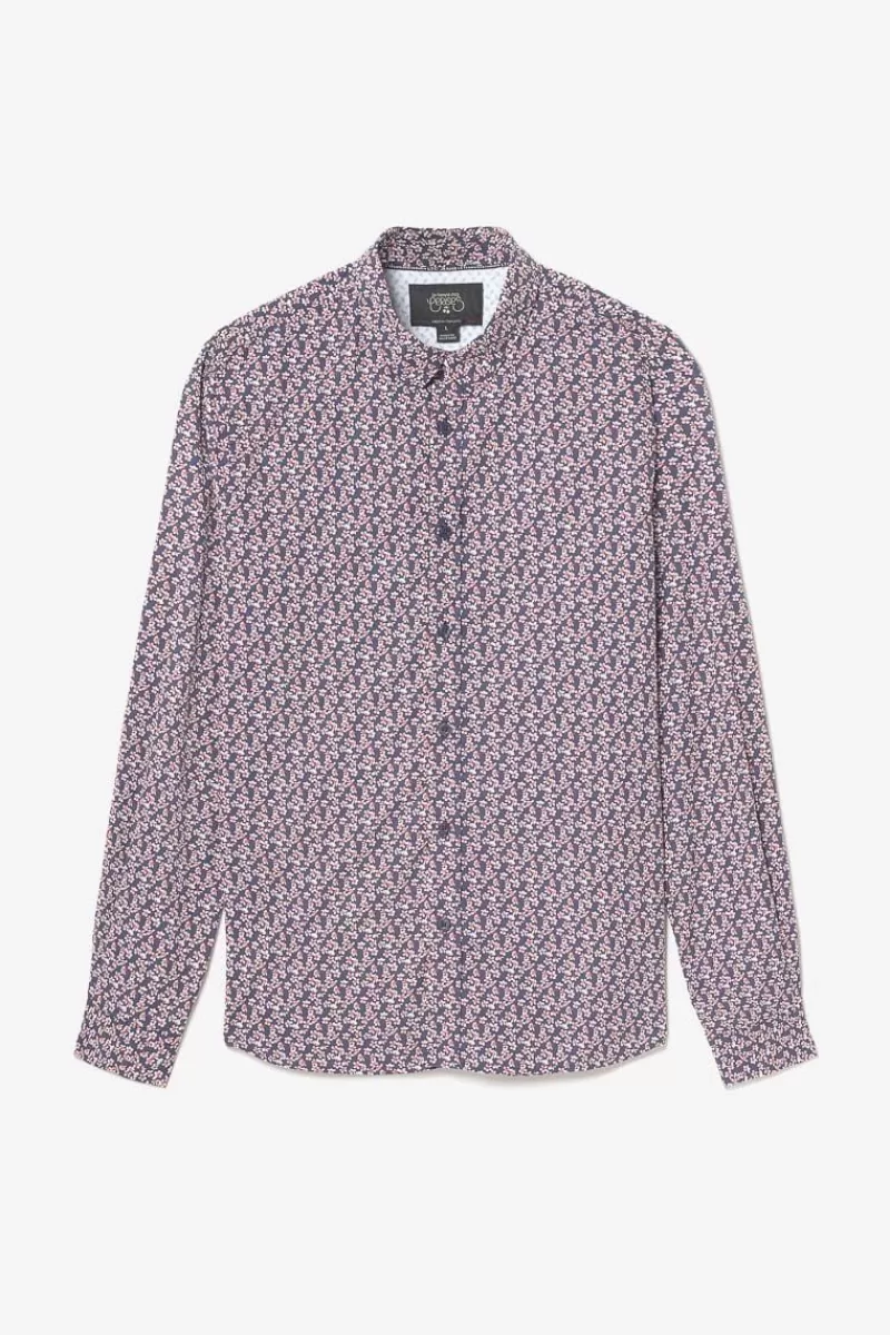 chemise_floy_a_motif_fleuri_rouge_7.webp Le Temps des Cerises Chemises-Chemise Floy A Motif Fleuri Rouge Peacoat