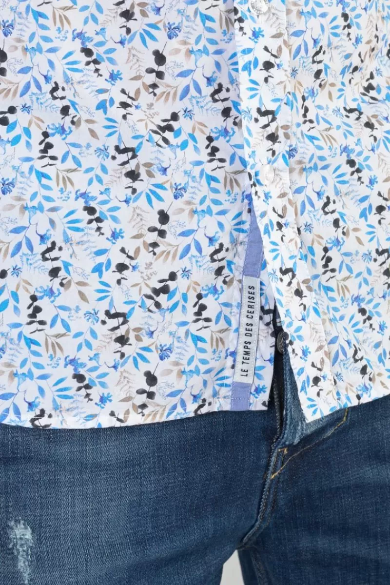 chemise_mariot_blanche_a_motif_feuilles_2.webp Le Temps des Cerises Chemises-Chemise Mariot Blanche A Motif Feuilles Cream