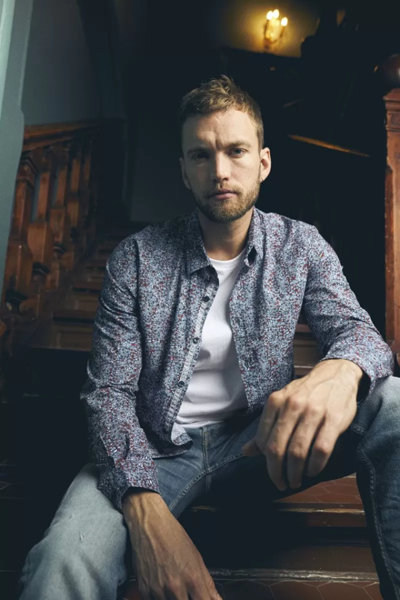 Le Temps des Cerises Chemises-Chemise Retil Bleu Marine A Motif Galaxy