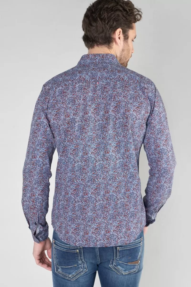 chemise_retil_bleu_marine_a_motif_4.webp Le Temps des Cerises Chemises-Chemise Retil Bleu Marine A Motif Galaxy