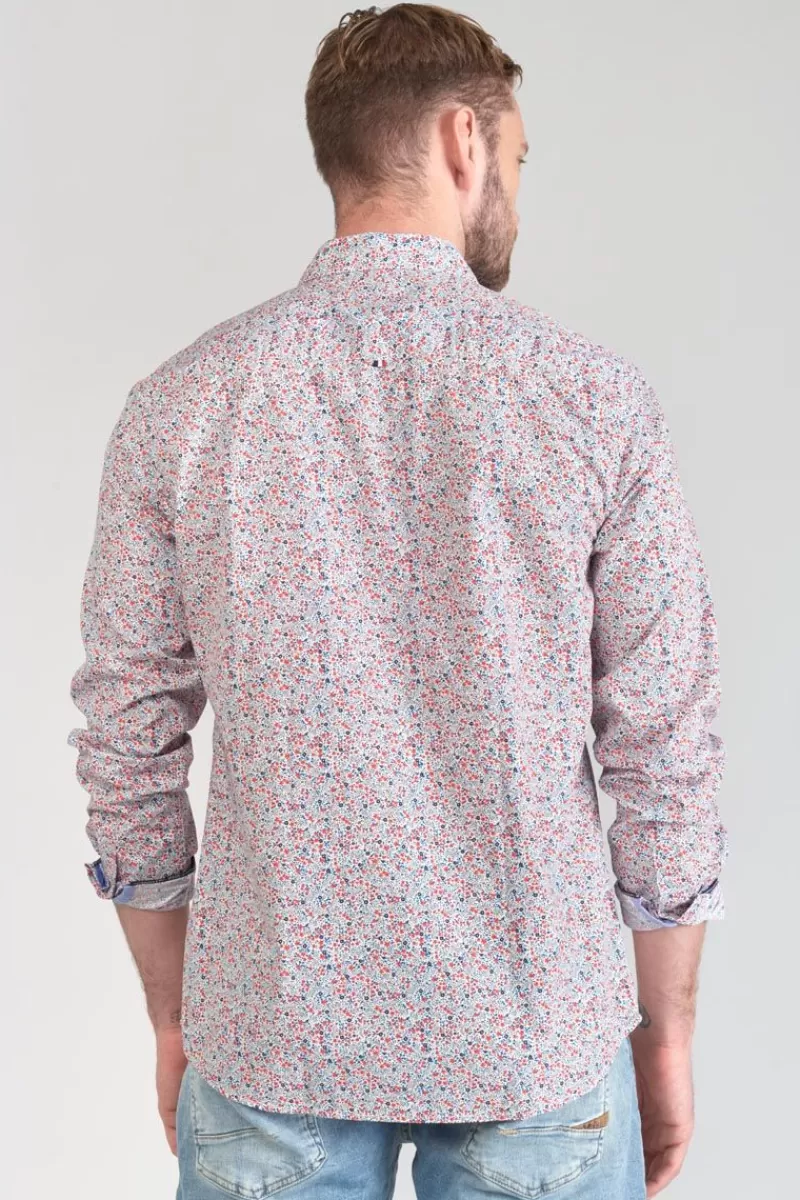 Le Temps des Cerises Chemises-Chemise Rodel A Motif Fleuri Rouge Et Bleu White