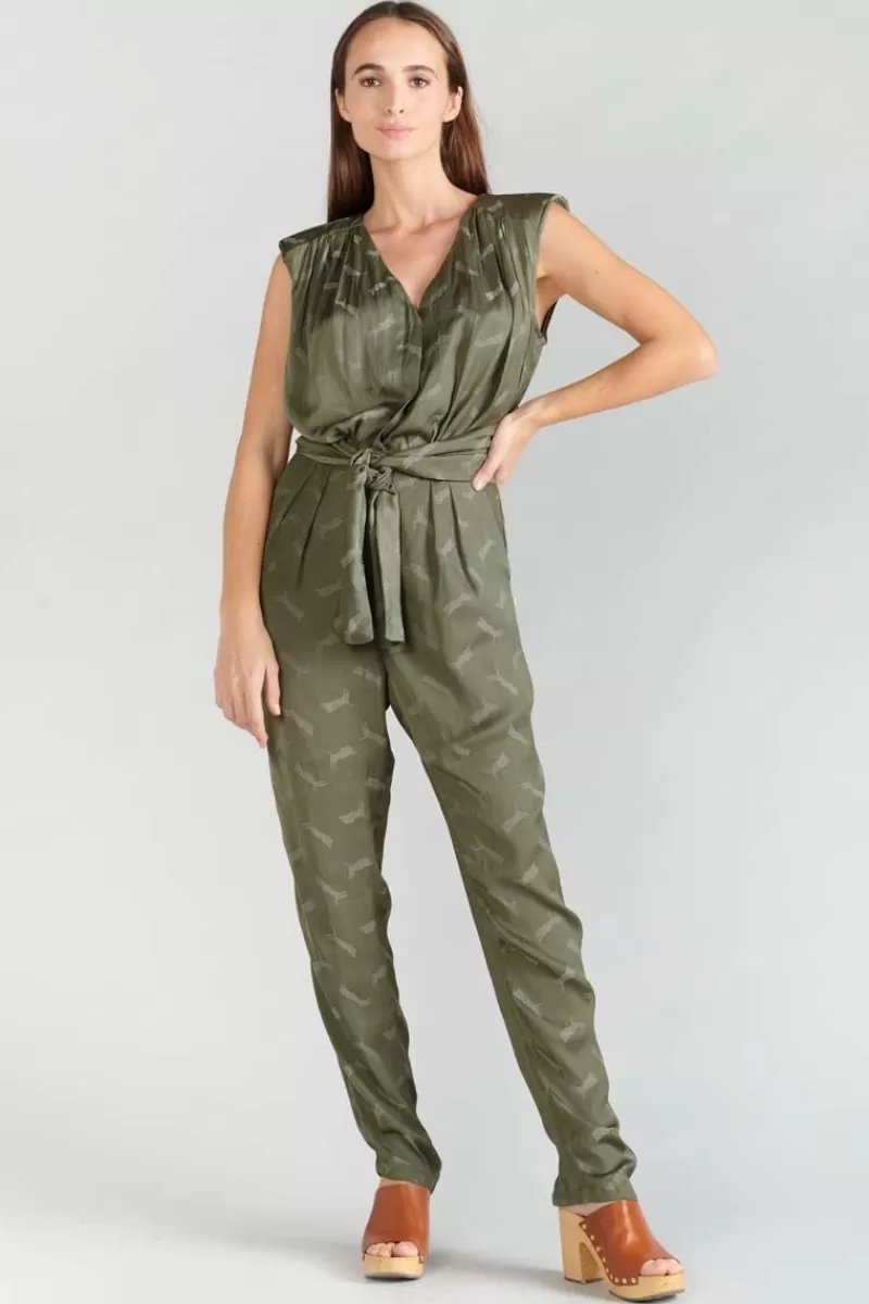 combinaison_pantalon_arte_en_jacquard_kaki_2.webp Le Temps des Cerises Combinaisons-Combinaison Pantalon Arte En Jacquard Kaki Lizard