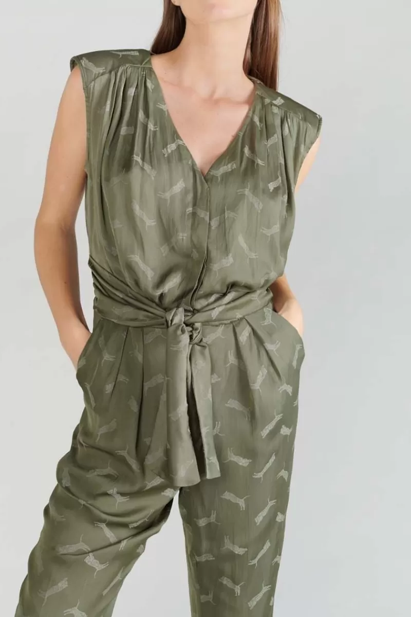 combinaison_pantalon_arte_en_jacquard_kaki_5.webp Le Temps des Cerises Combinaisons-Combinaison Pantalon Arte En Jacquard Kaki Lizard