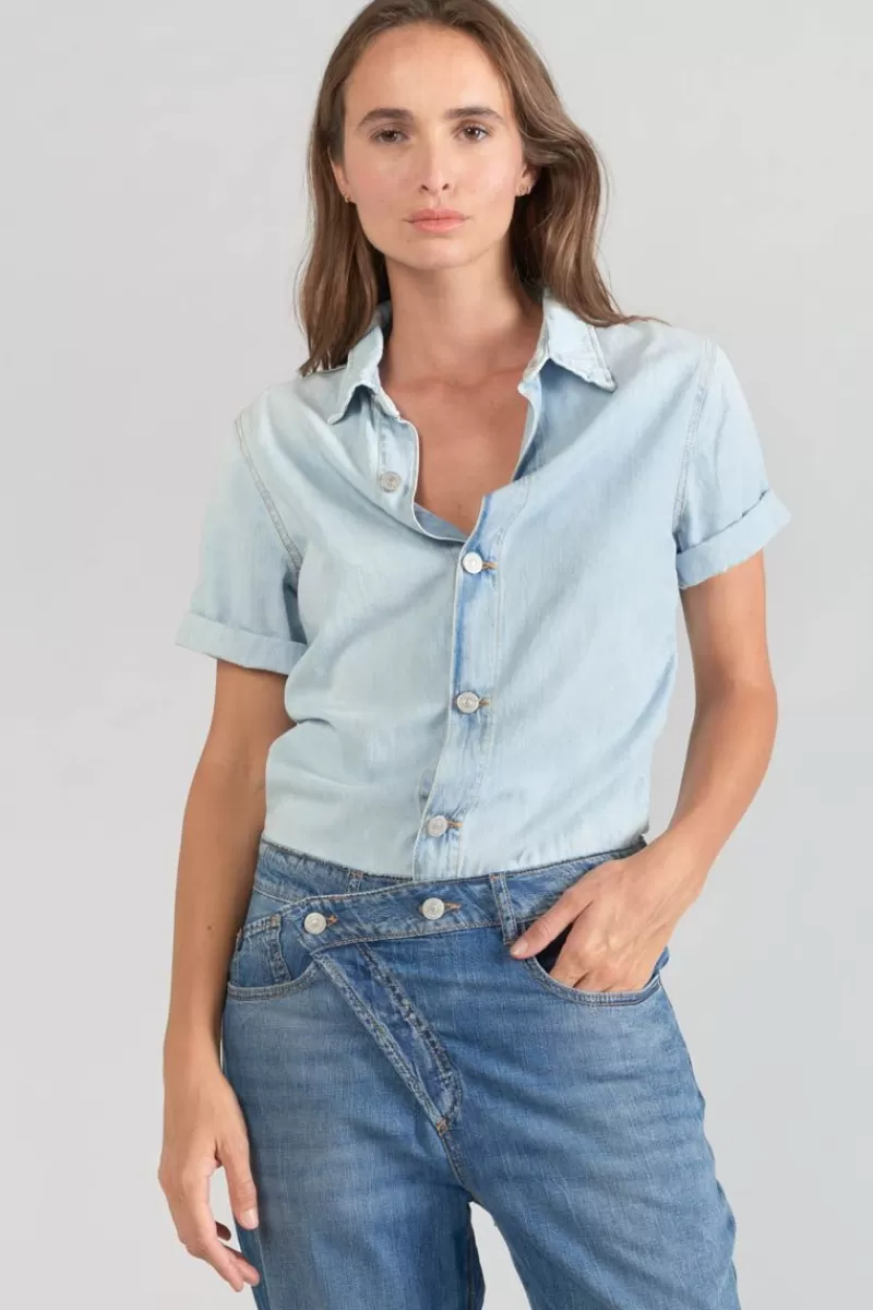 combinaison_pantalon_cozette_en_jeans_bleu_4.webp Le Temps des Cerises Coupe Criss Cross-Combinaison Pantalon Cozette En Jeans Bleu Blue