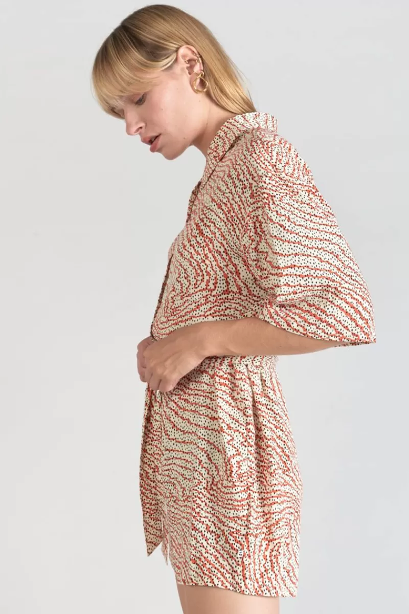 combishort_zely_a_motif_orange_et_noir_5.webp Le Temps des Cerises Shorts & Jupes-Combi-Short Zely A Motif Orange Et Noir Orange Zebra